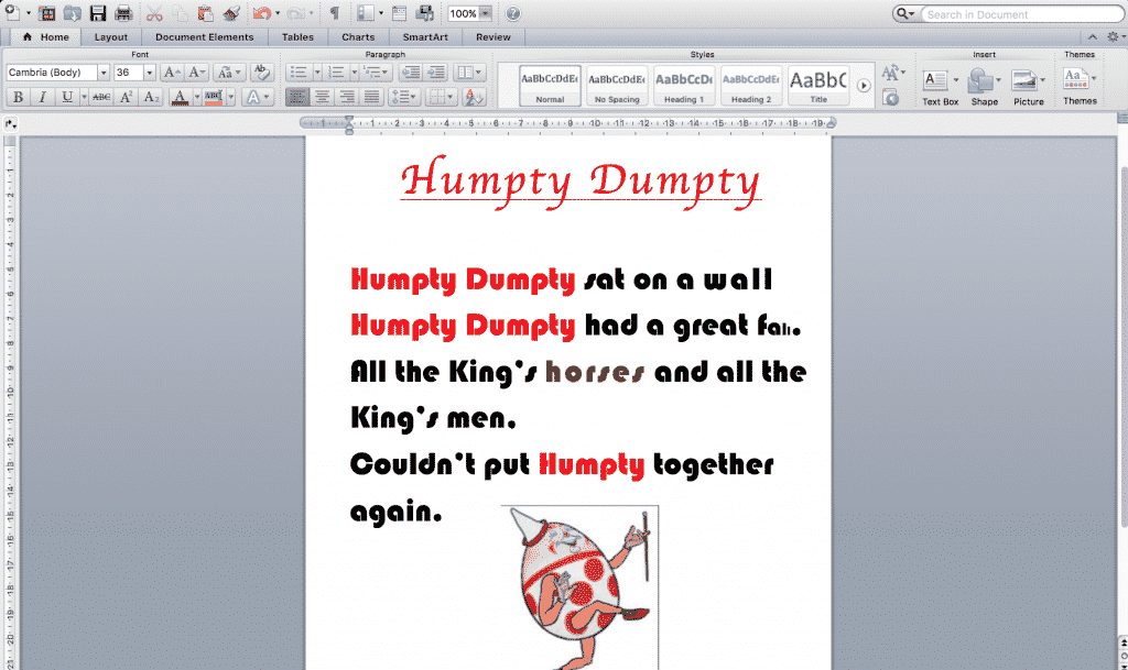 humpty dumpty word